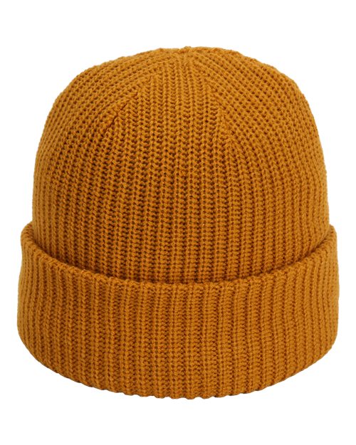 The Mogul Cuffed Beanie - Front - B12095120 - Mustard