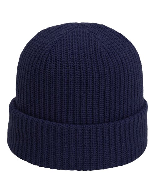 The Mogul Cuffed Beanie - Front - B12095650 - True Navy