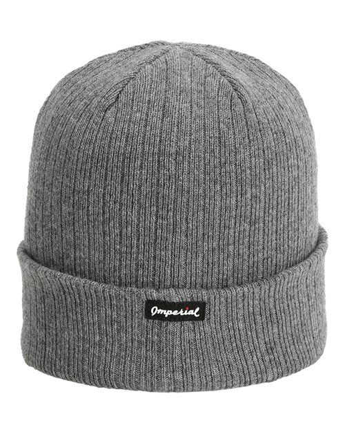 The Edelweiss Cuffed Beanie - Front - B25095100 - Graphite