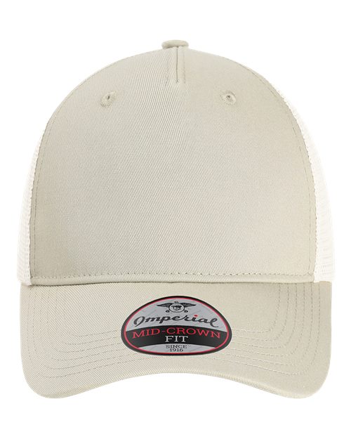 The Gambit Mesh Back Cap - Front - B34895240 - Stone Khaki/ Stone