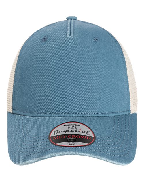 The Gambit Mesh Back Cap - Front - B34895250 - Breaker Blue/ Stone