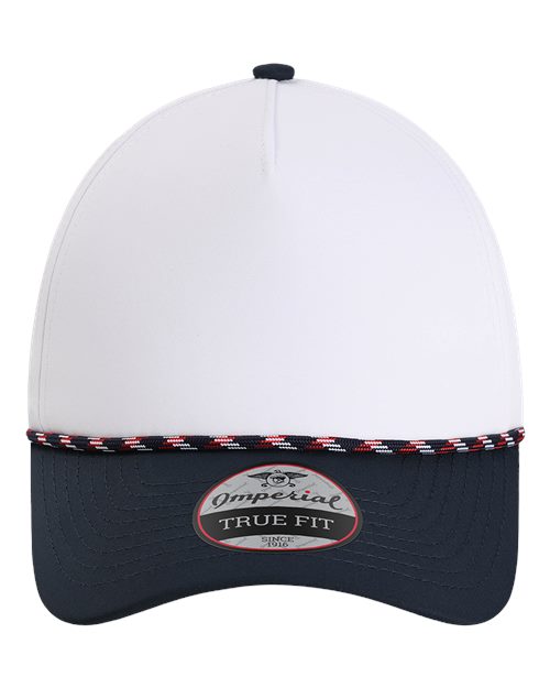 The Wrightson Cap - Front - B51195400 - White/ Navy/ Navy/ Red/ White