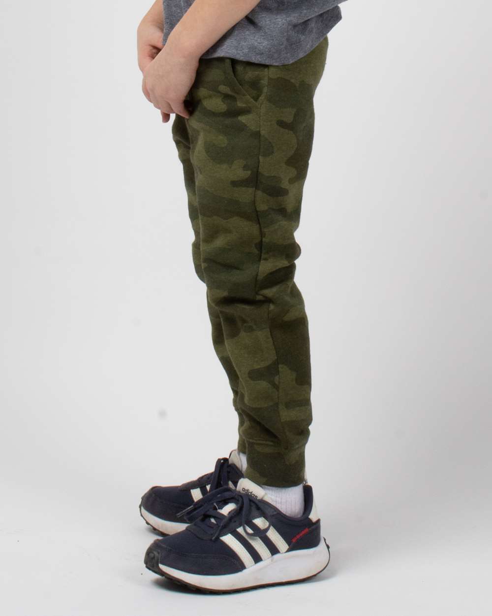 Toddler Lightweight Special Blend Sweatpants - OnModelSide - B03876623 - Forest Camo Heather