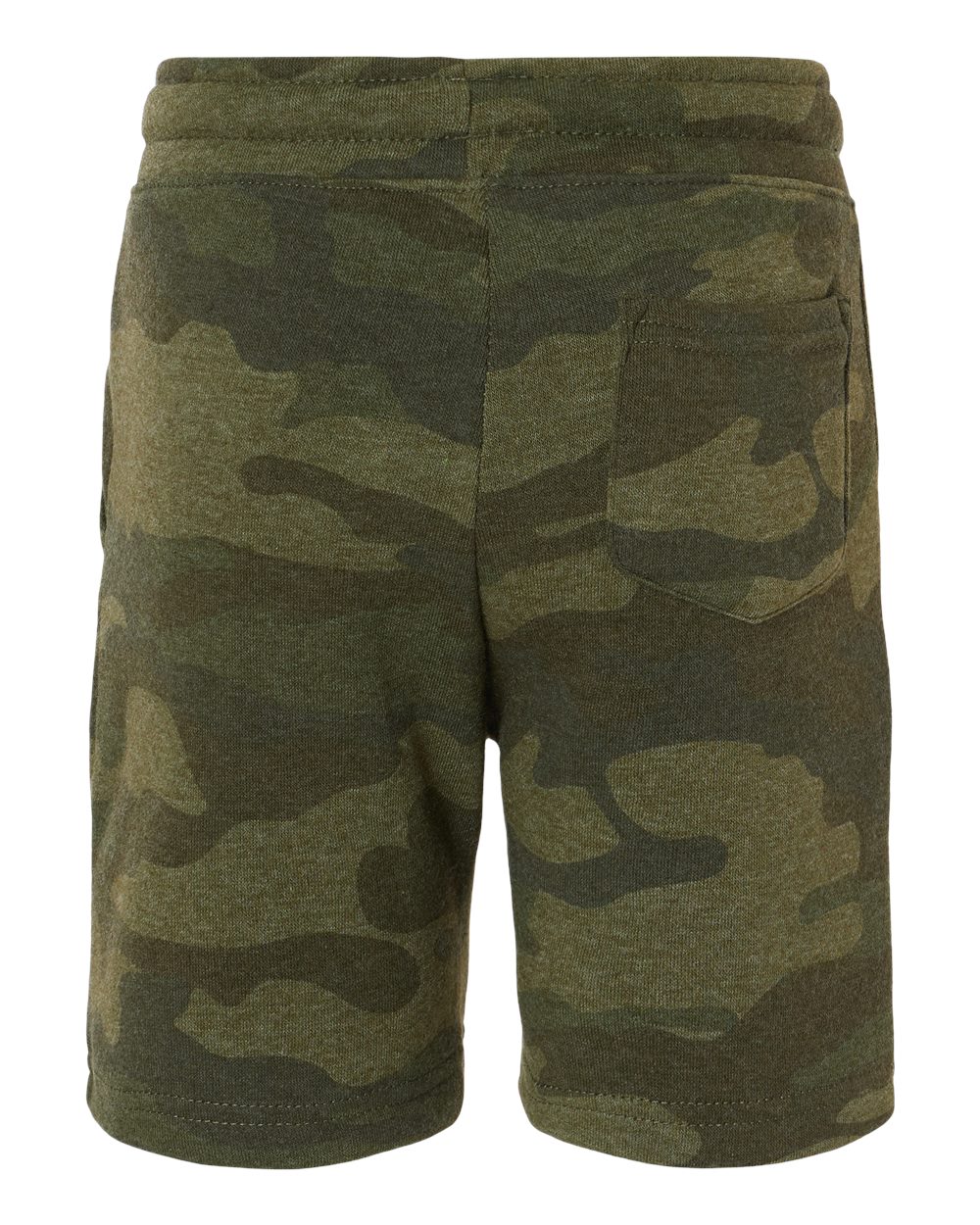 Toddler Lightweight Special Blend Fleece Shorts - Back - B03976623 - Forest Camo Heather