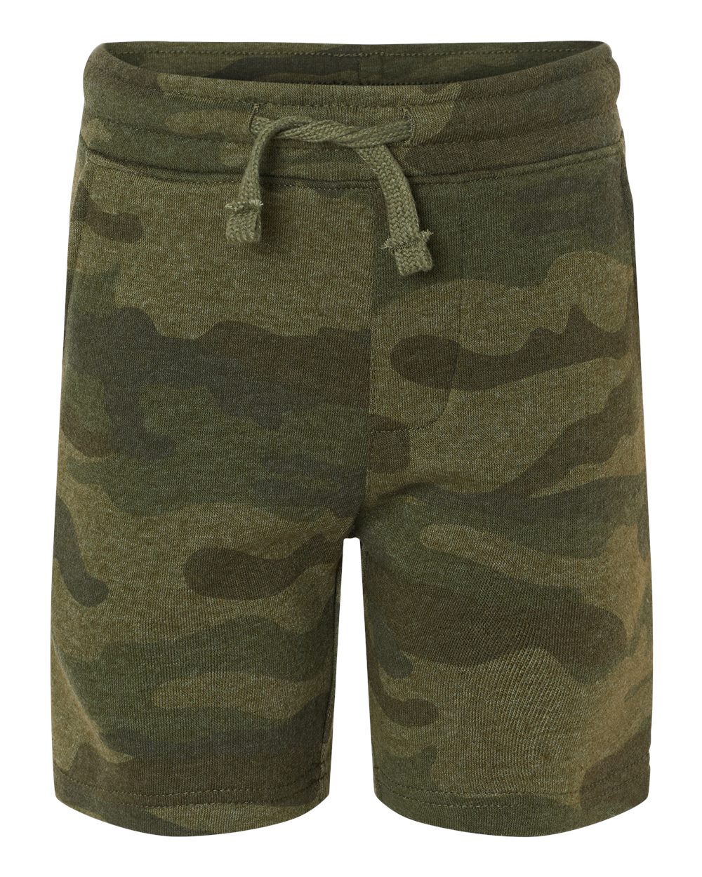 Toddler Lightweight Special Blend Fleece Shorts - Front - B03976623 - Forest Camo Heather