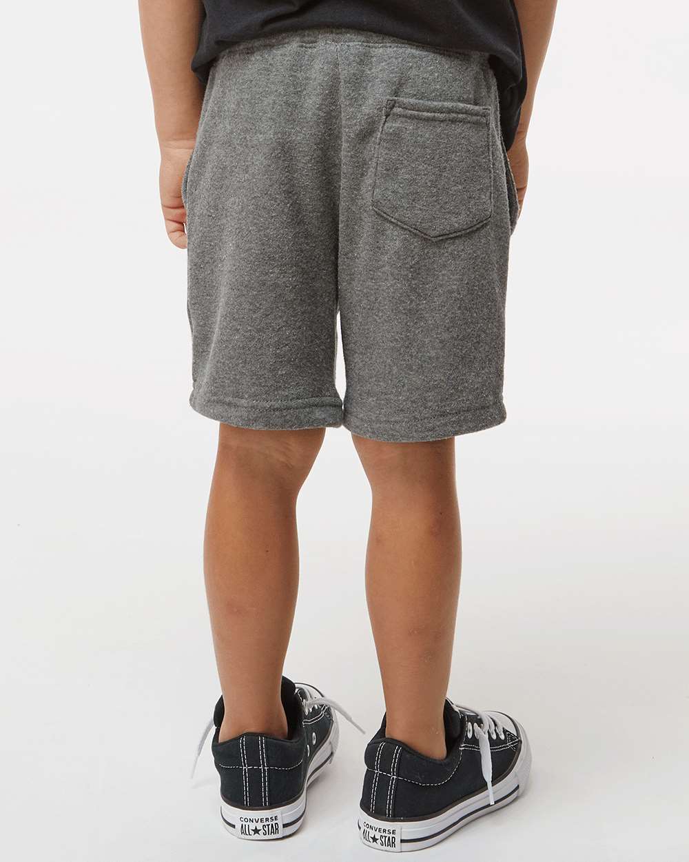 Toddler Lightweight Special Blend Fleece Shorts - OnModelBack - B03976353 - Nickel