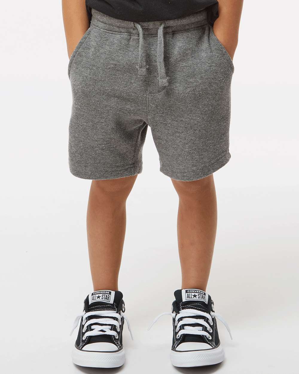 Toddler Lightweight Special Blend Fleece Shorts - OnModelFront - B03976353 - Nickel