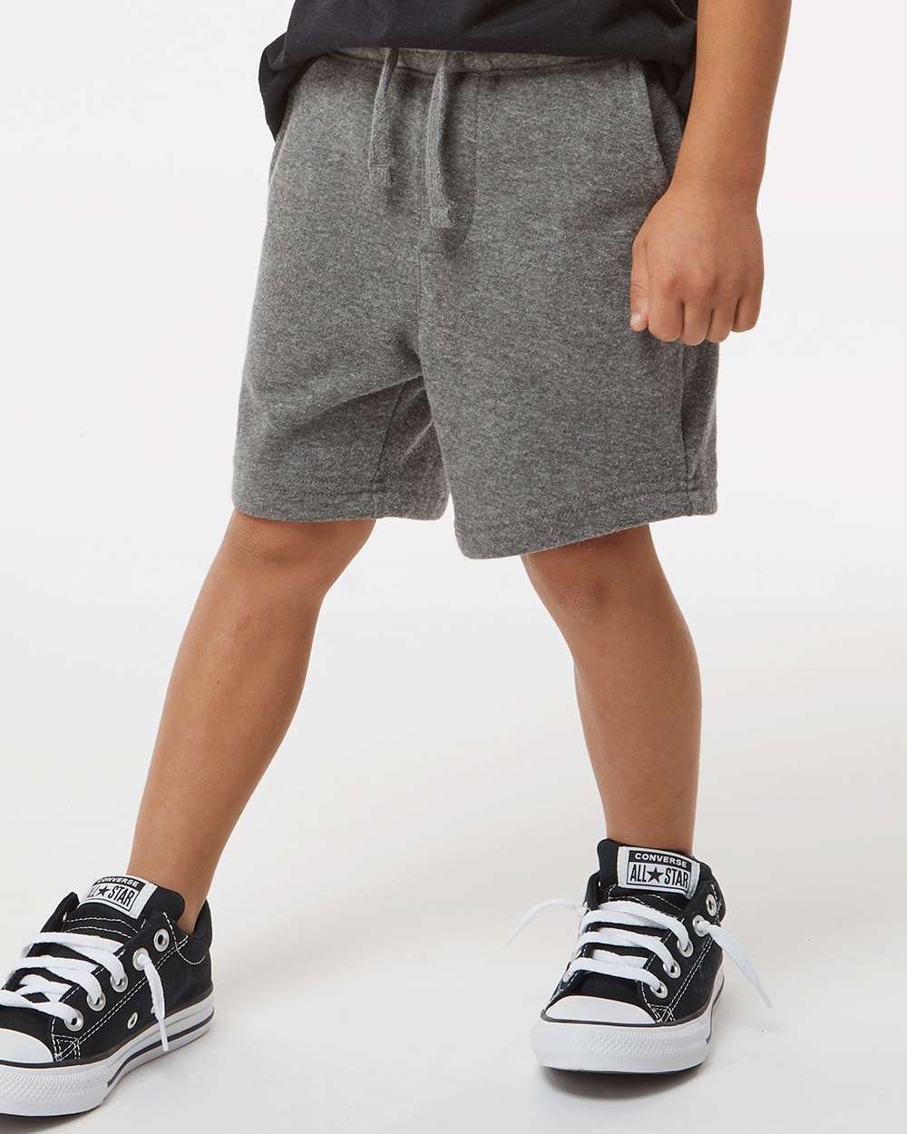 Toddler Lightweight Special Blend Fleece Shorts - OnModelSide - B03976353 - Nickel