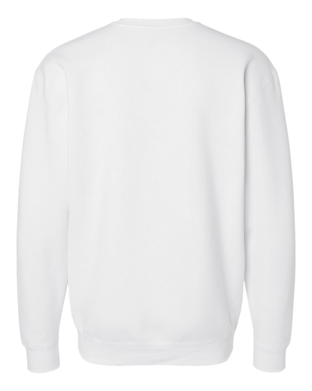 Unisex Heavyweight Crewneck Sweatshirt - Back - B04076002 - White