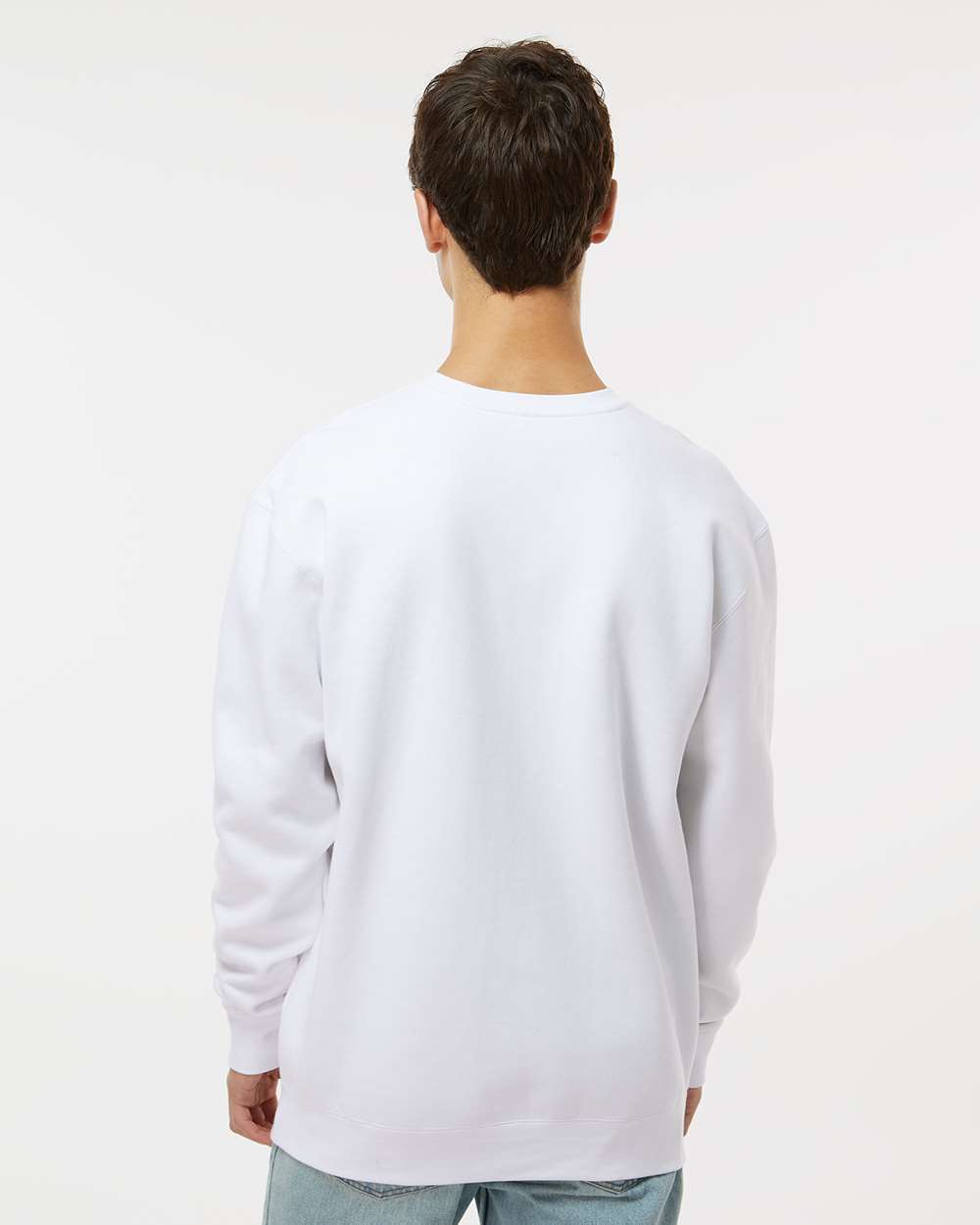 Unisex Heavyweight Crewneck Sweatshirt - OnModelBack - B04076002 - White