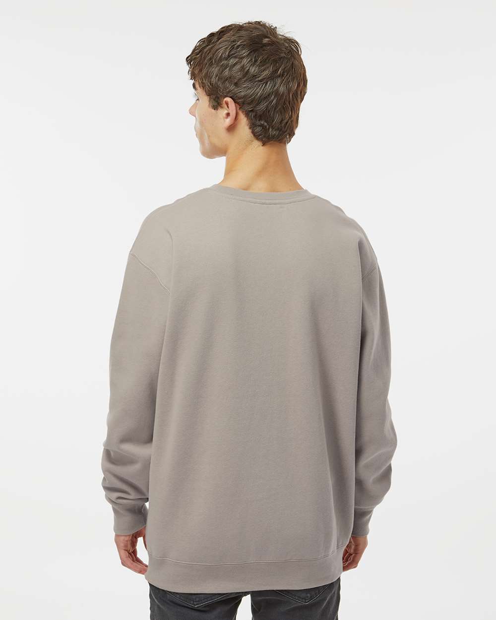 Unisex Heavyweight Crewneck Sweatshirt - OnModelBack - B04076222 - Cement