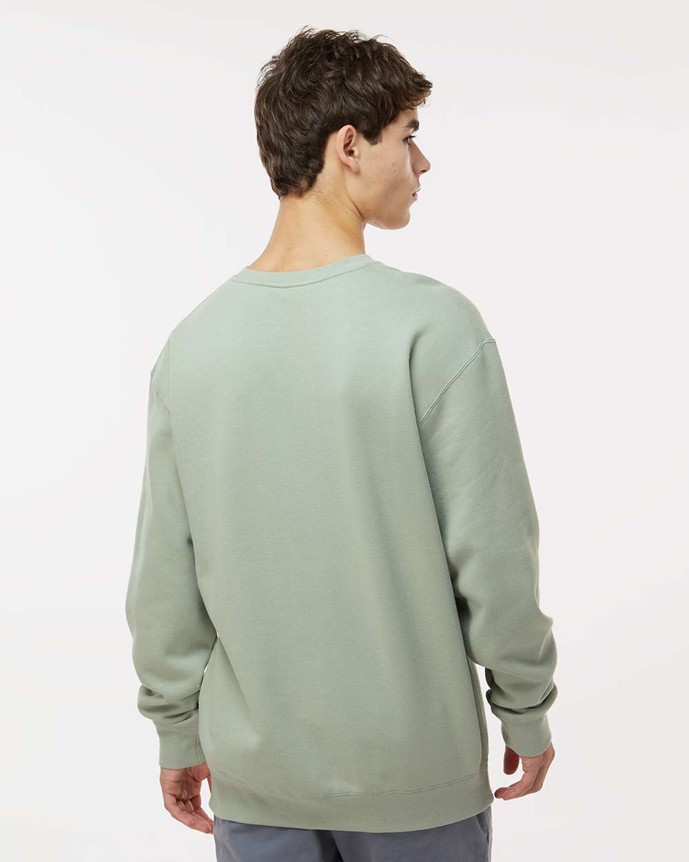 Unisex Heavyweight Crewneck Sweatshirt - OnModelBack - B04076422 - Dusty Sage