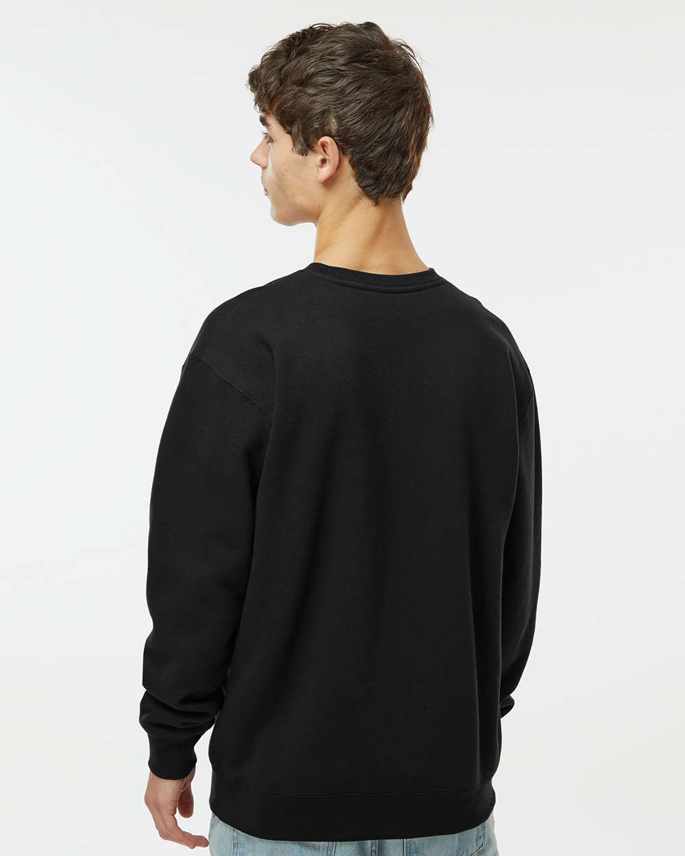 Unisex Heavyweight Crewneck Sweatshirt - OnModelBack - B04076502 - Black