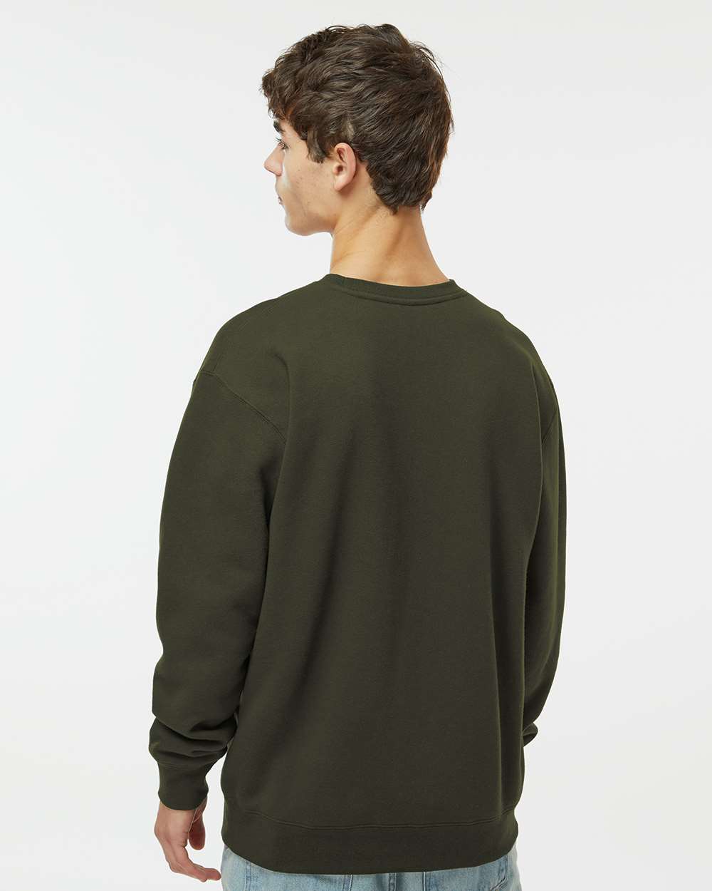 Unisex Heavyweight Crewneck Sweatshirt - OnModelBack - B04076642 - Army