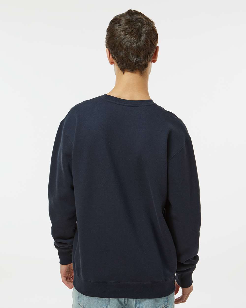 Unisex Heavyweight Crewneck Sweatshirt - OnModelBack - B04076652 - Navy