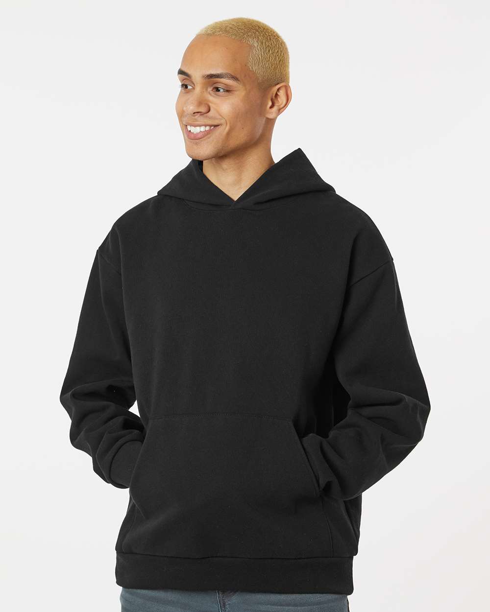 Unisex Mainstreet Hooded Sweatshirt - OnModelFront - B04176502 - Black