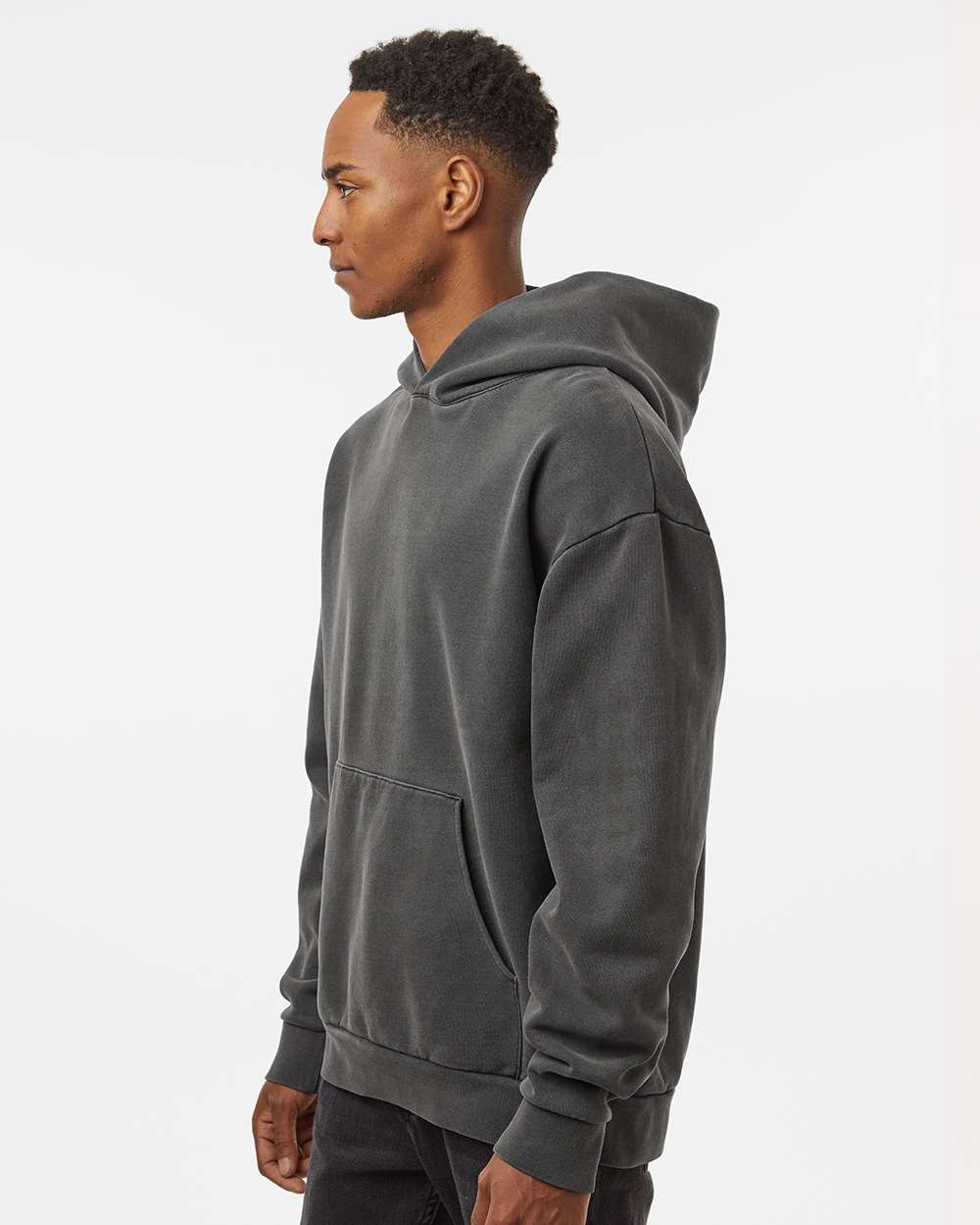 Unisex Mainstreet Hooded Sweatshirt - OnModelSide - B04176102 - Pigment Black