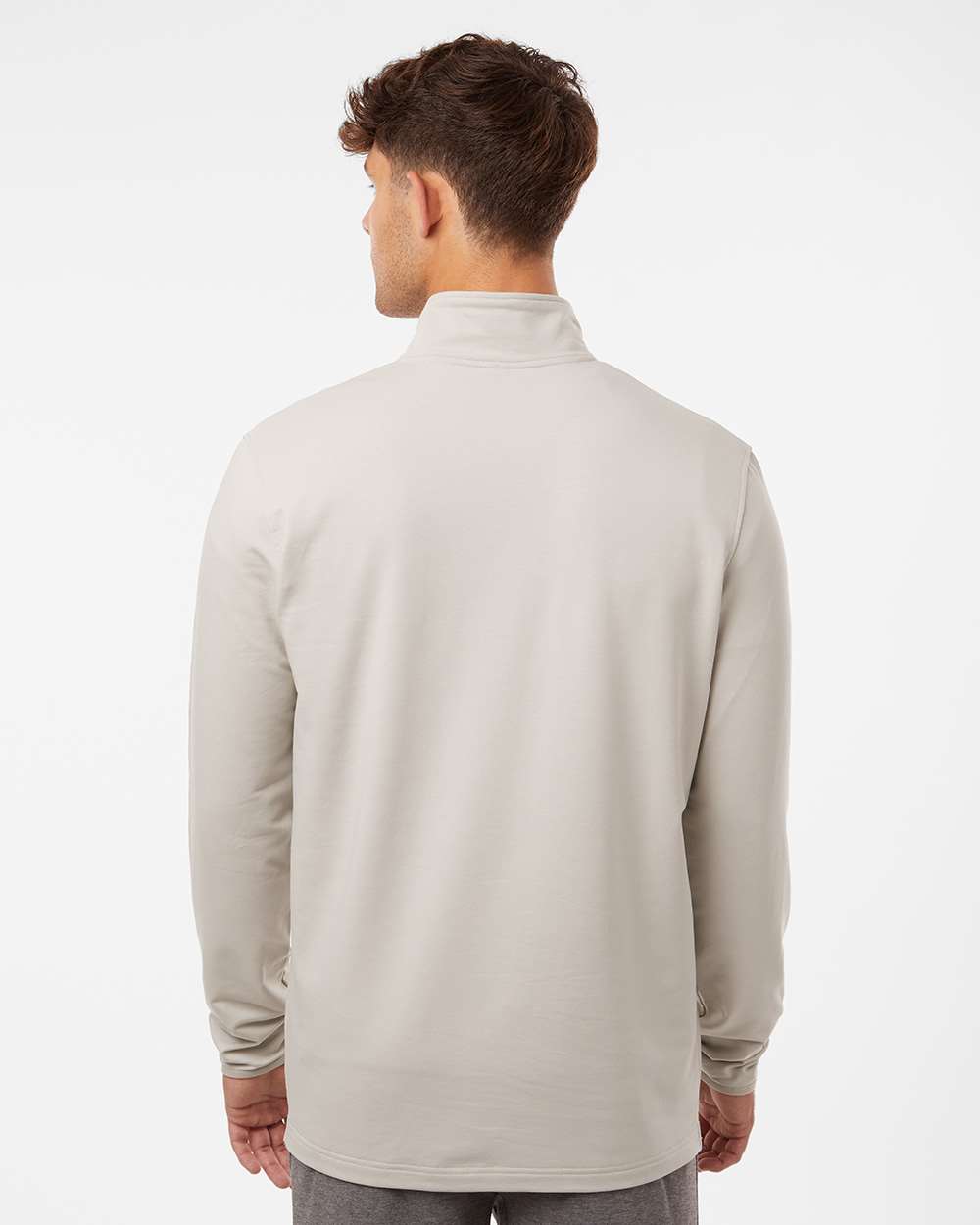Men's Perform Quarter-Zip Pullover - OnModelBack - B00076592 - Smoke