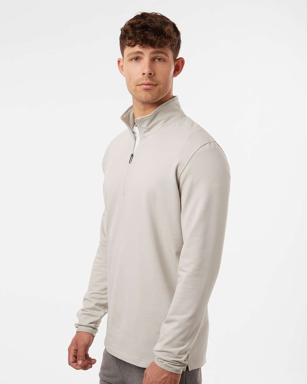 Men's Perform Quarter-Zip Pullover - OnModelSide - B00076592 - Smoke