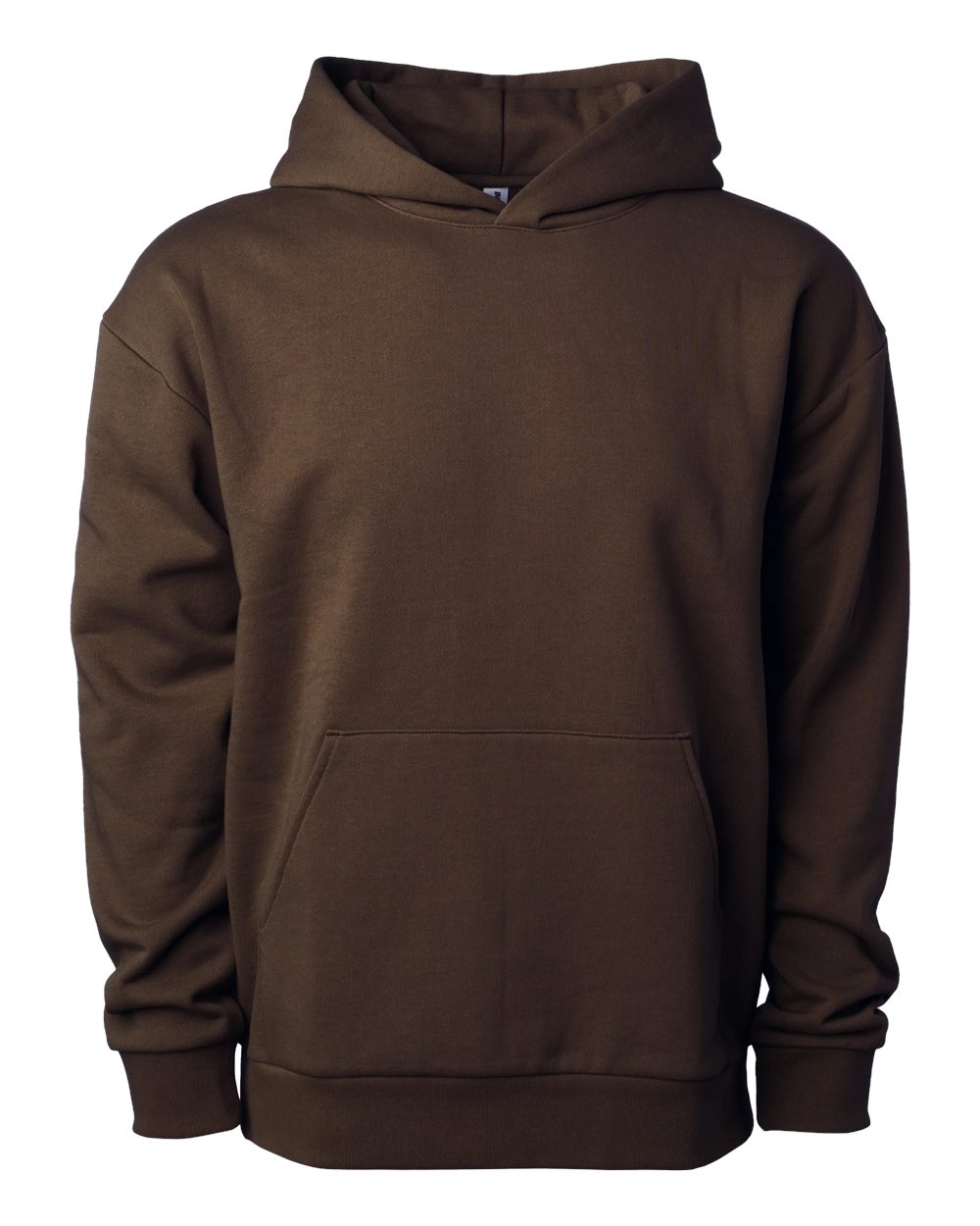 Unisex Boulevard Heavyweight Hooded Sweatshirt - Front - B00376572 - Brown