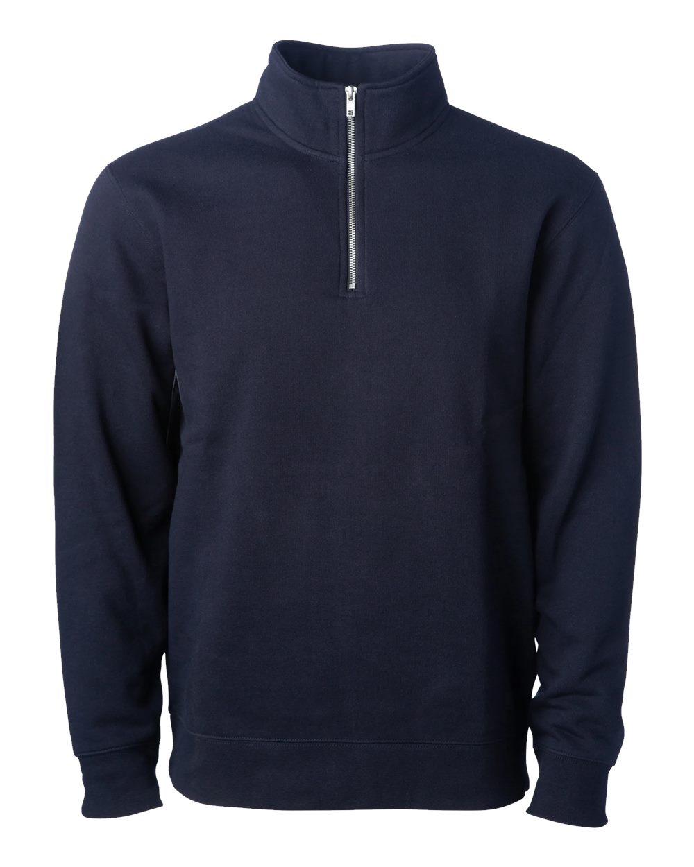 Unisex Midweight Quarter-Zip Pullover - Front - B00476652 - Classic Navy