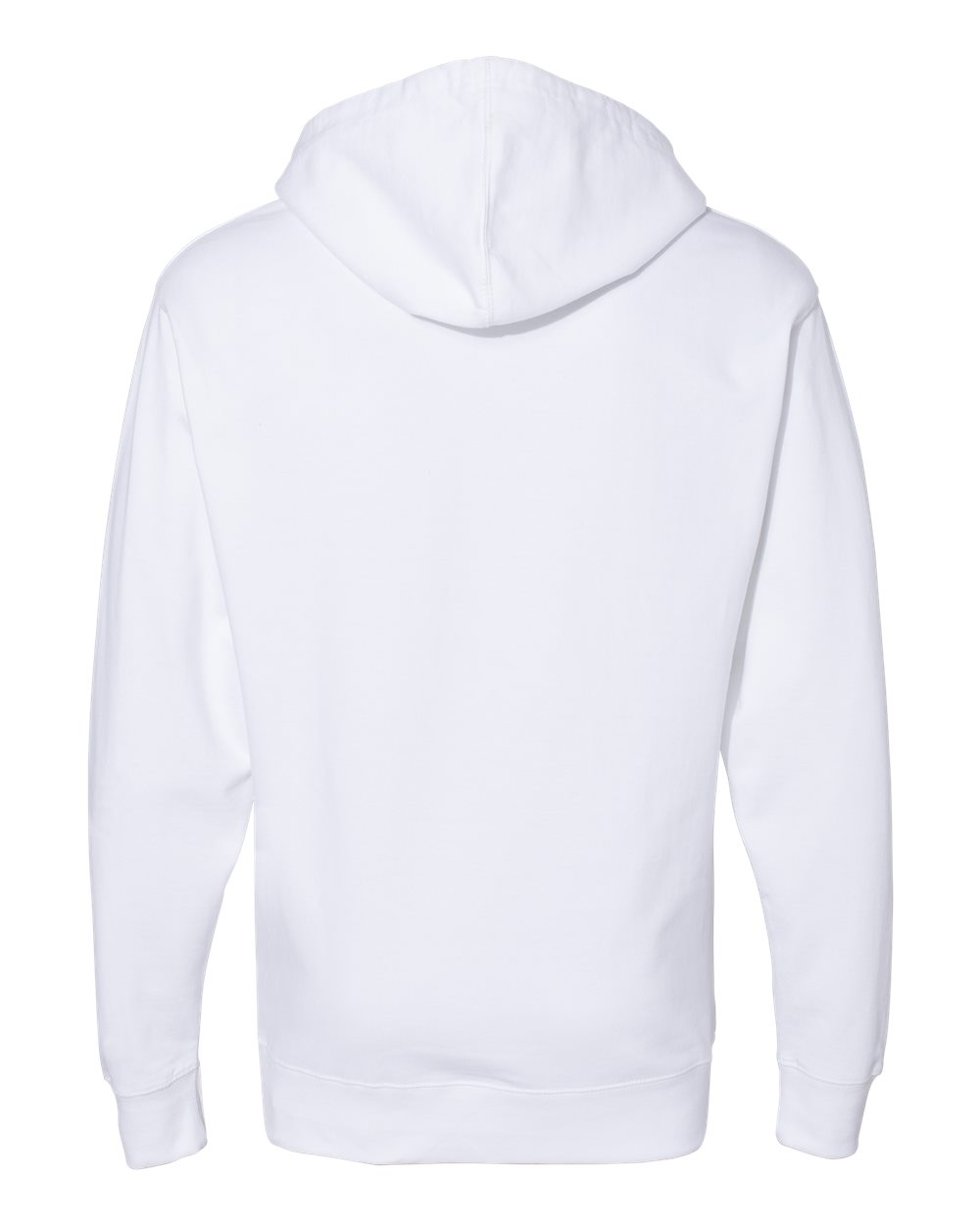 Unisex Midweight Hooded Sweatshirt - Back - B23676002 - White