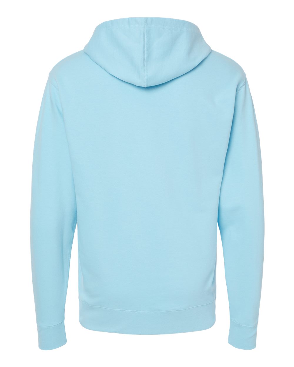 Unisex Midweight Hooded Sweatshirt - Back - B23676052 - Blue Aqua