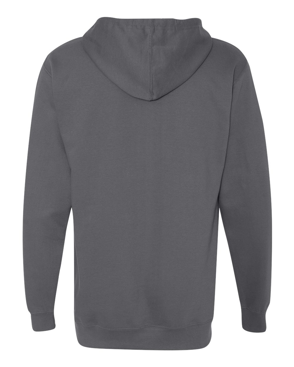 Unisex Midweight Hooded Sweatshirt - Back - B23676102 - Charcoal
