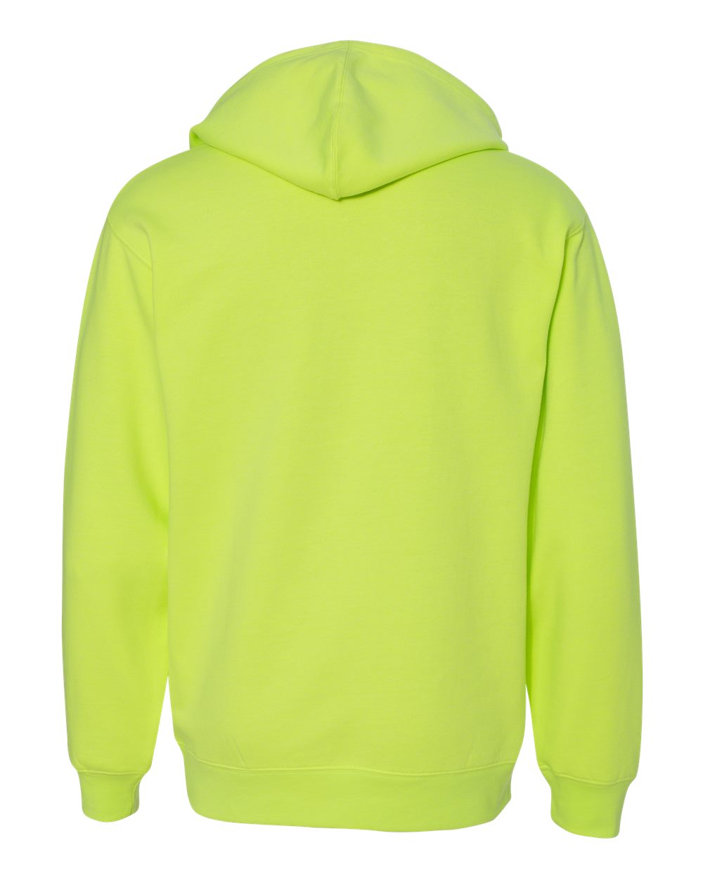 Unisex Midweight Hooded Sweatshirt - Back - B23676172 - Safety Yellow