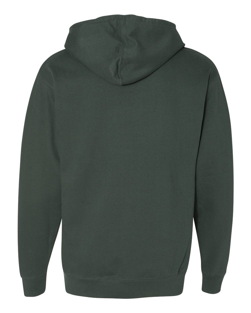 Unisex Midweight Hooded Sweatshirt - Back - B23676232 - Alpine Green