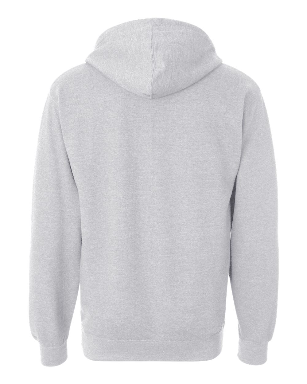 Unisex Midweight Hooded Sweatshirt - Back - B23676352 - Grey Heather