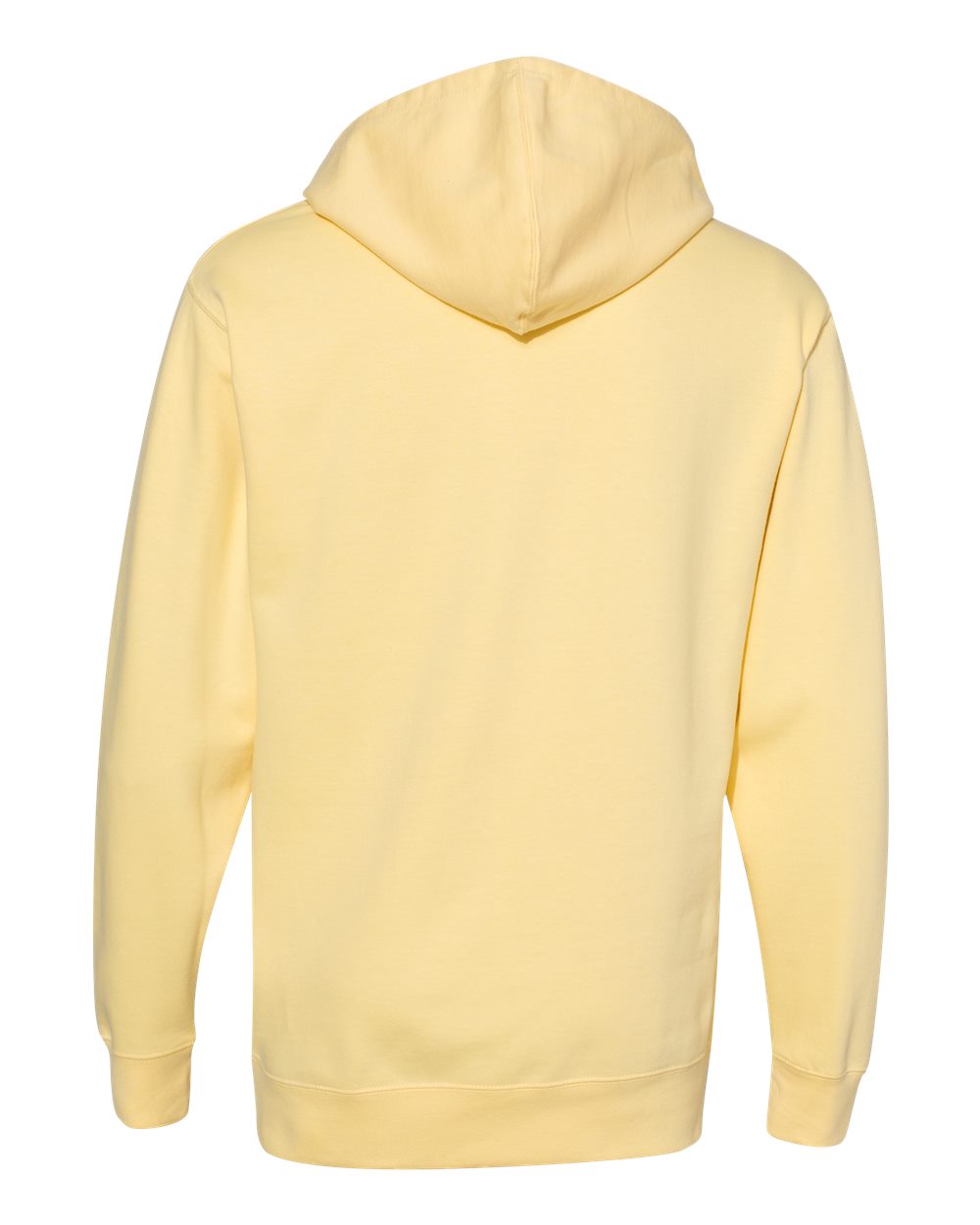 Unisex Midweight Hooded Sweatshirt - Back - B23676402 - Light Yellow