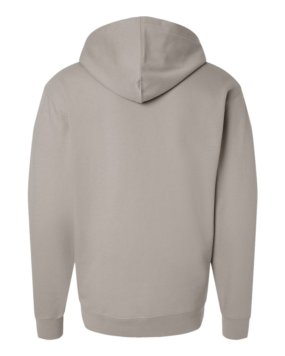 Unisex Midweight Hooded Sweatshirt - Back - B23676412 - Cement