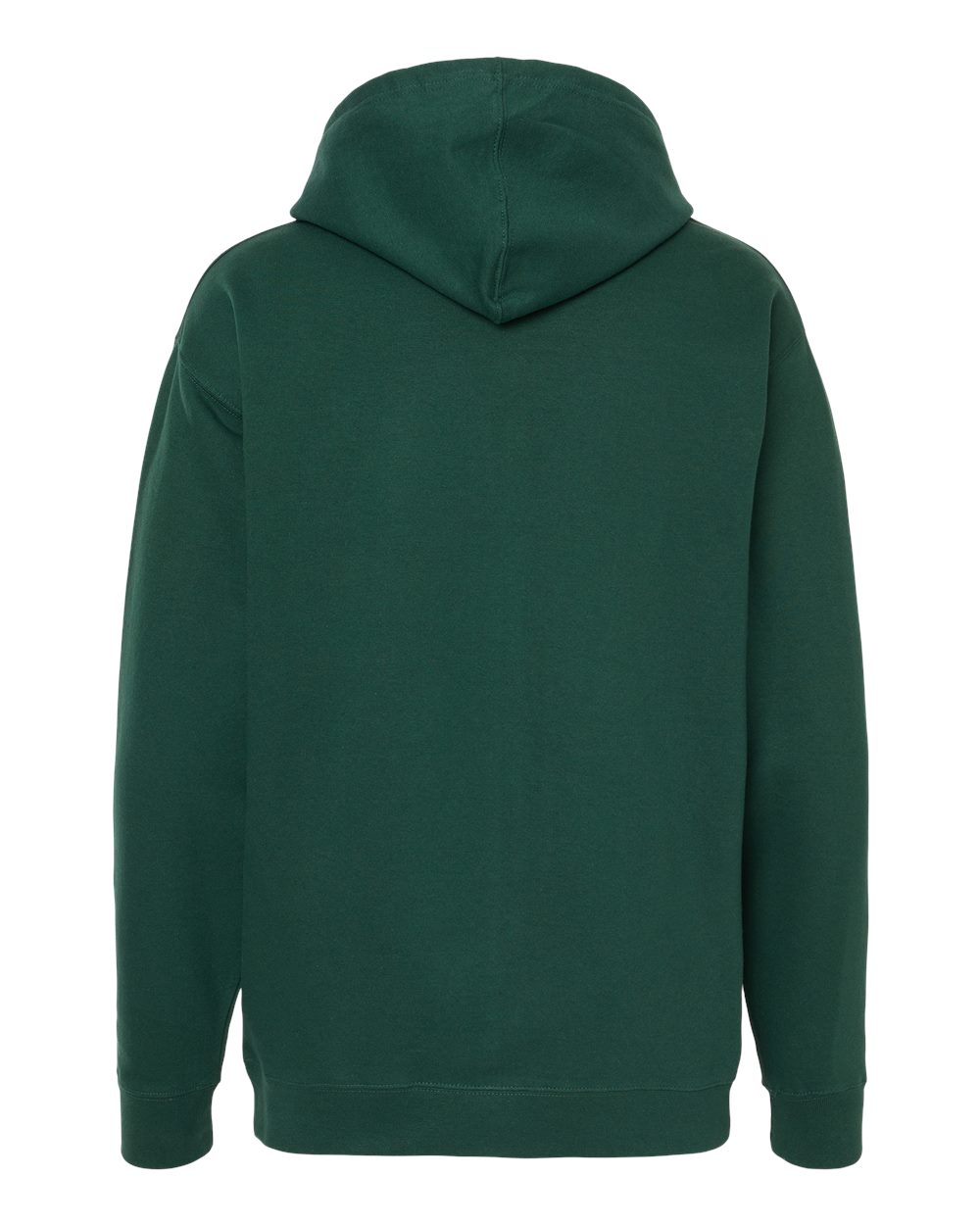 Unisex Midweight Hooded Sweatshirt - Back - B23676542 - Forest Green