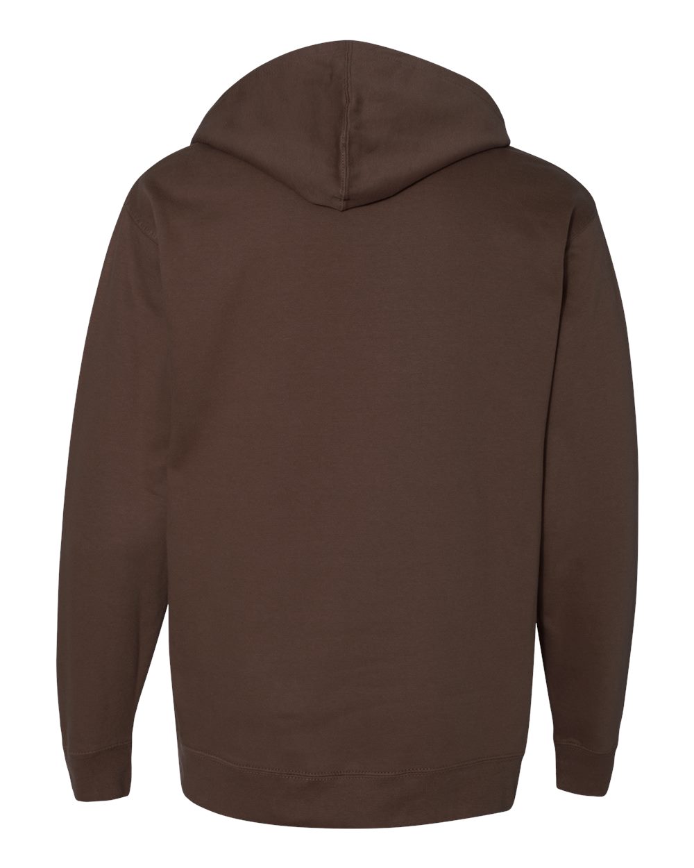 Unisex Midweight Hooded Sweatshirt - Back - B23676602 - Brown