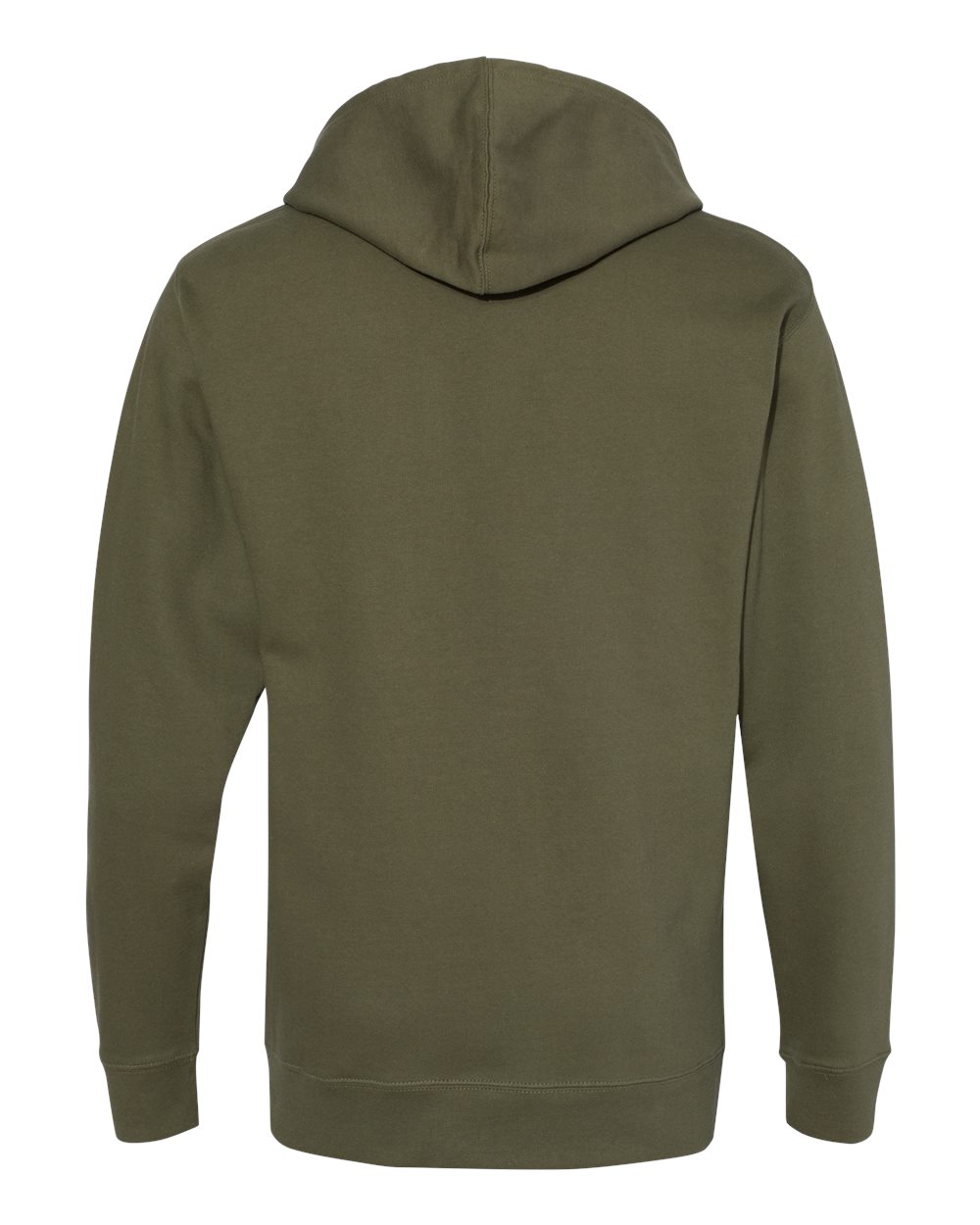Unisex Midweight Hooded Sweatshirt - Back - B23676622 - Army