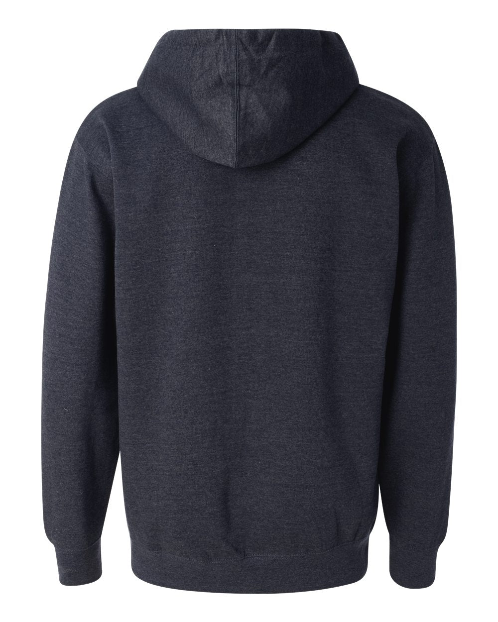 Unisex Midweight Hooded Sweatshirt - Back - B23676633 - Classic Navy Heather