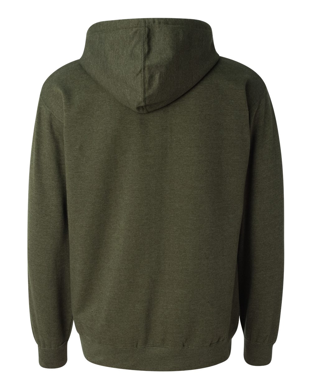 Unisex Midweight Hooded Sweatshirt - Back - B23676642 - Army Heather