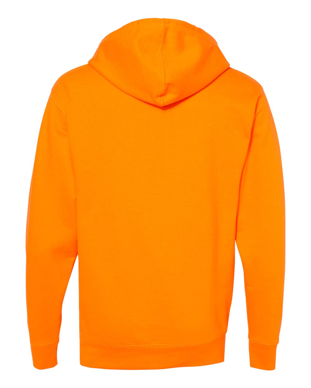 Unisex Midweight Hooded Sweatshirt - Back - B23676662 - Safety Orange