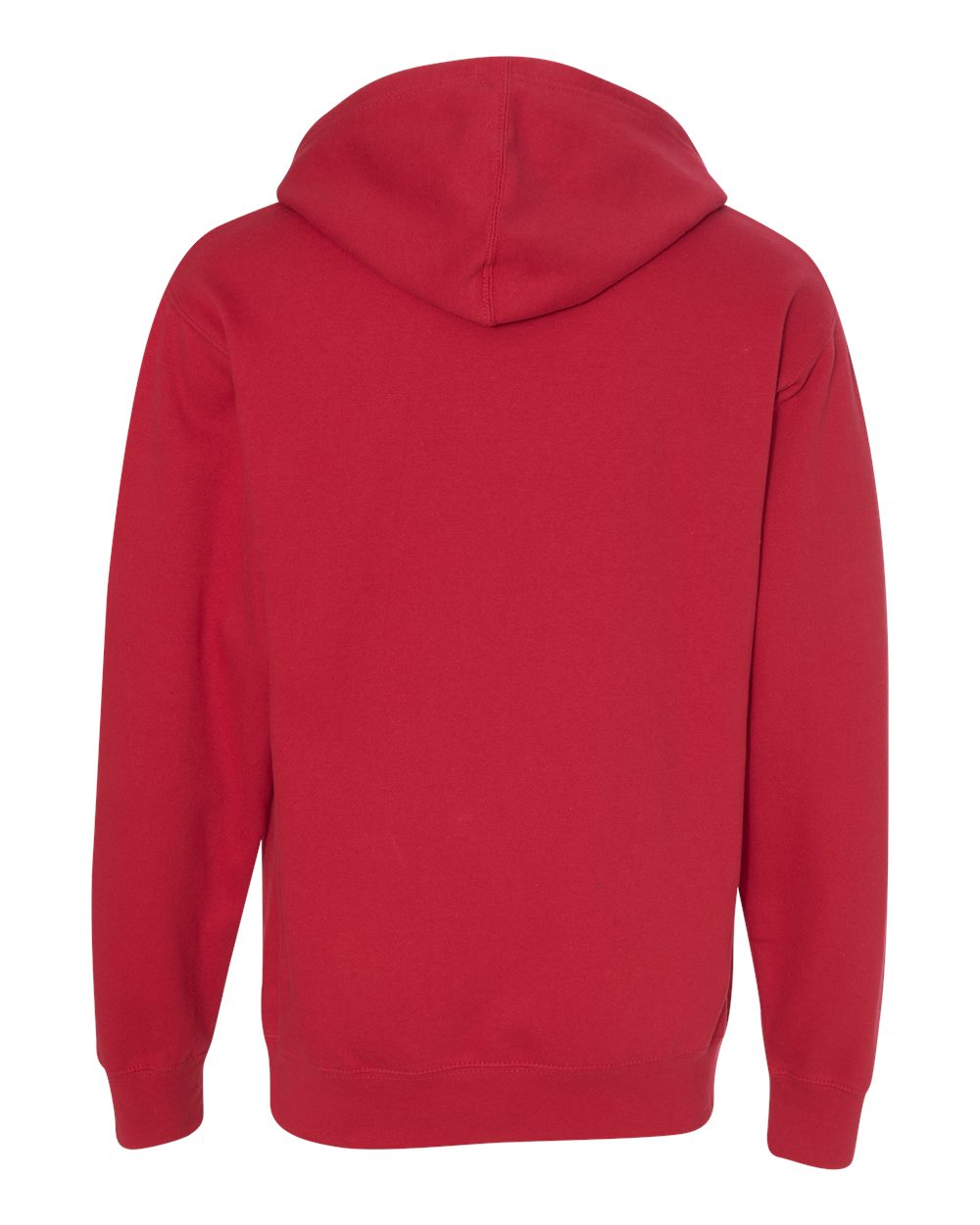 Unisex Midweight Hooded Sweatshirt - Back - B23676702 - Red