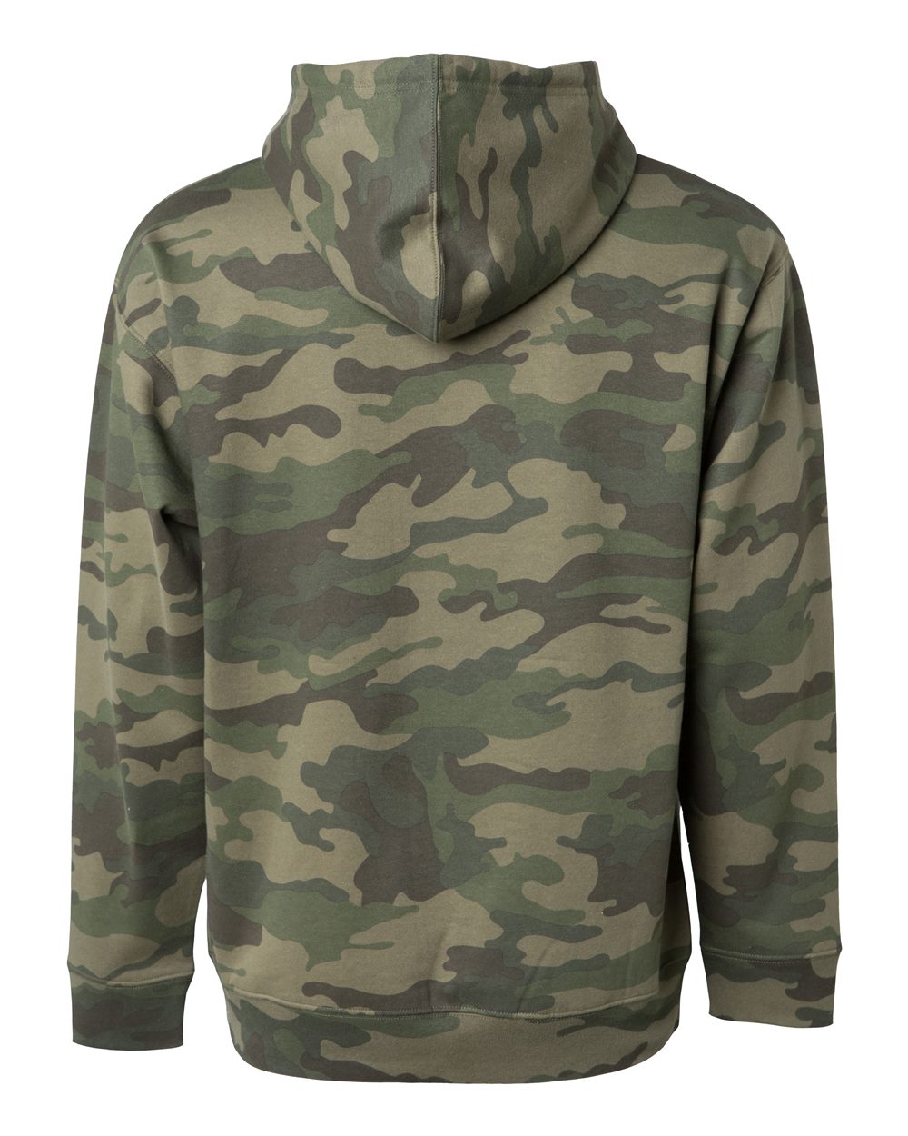 Unisex Midweight Hooded Sweatshirt - Back - B23676982 - Forest Camo