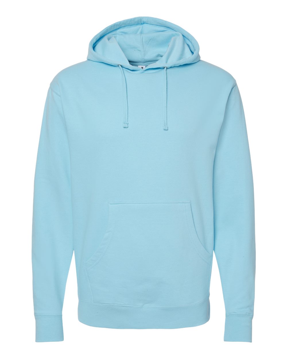 Unisex Midweight Hooded Sweatshirt - Front - B23676052 - Blue Aqua