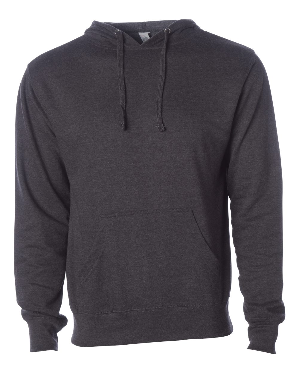 Unisex Midweight Hooded Sweatshirt - Front - B23676092 - Charcoal Heather