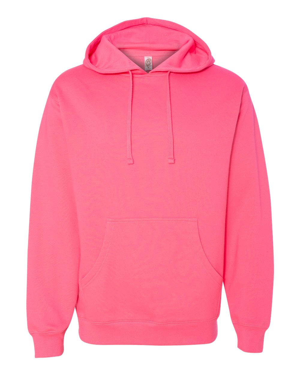 Unisex Midweight Hooded Sweatshirt - Front - B23676142 - Neon Pink