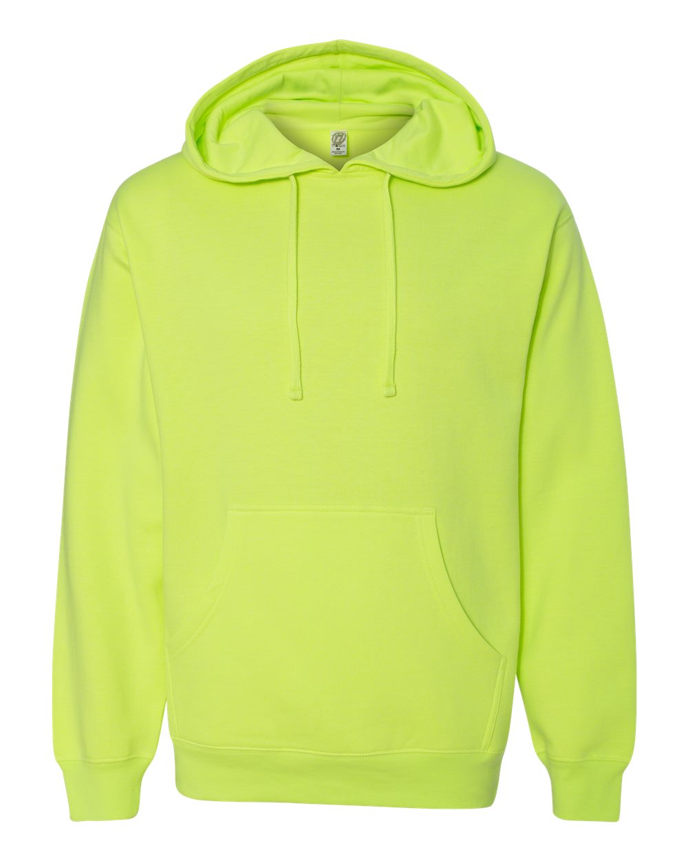 Unisex Midweight Hooded Sweatshirt - Front - B23676172 - Safety Yellow