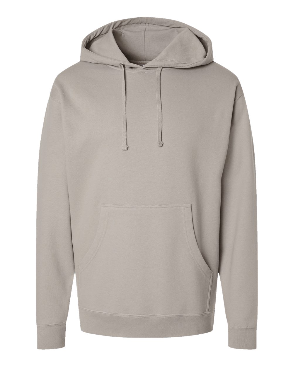 Unisex Midweight Hooded Sweatshirt - Front - B23676412 - Cement
