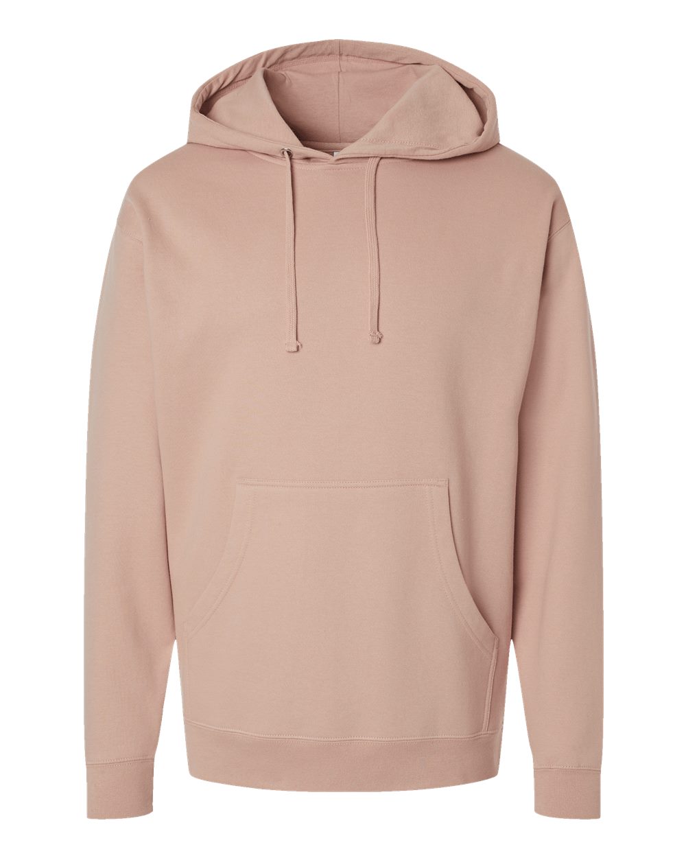 Unisex Midweight Hooded Sweatshirt - Front - B23676442 - Dusty Pink