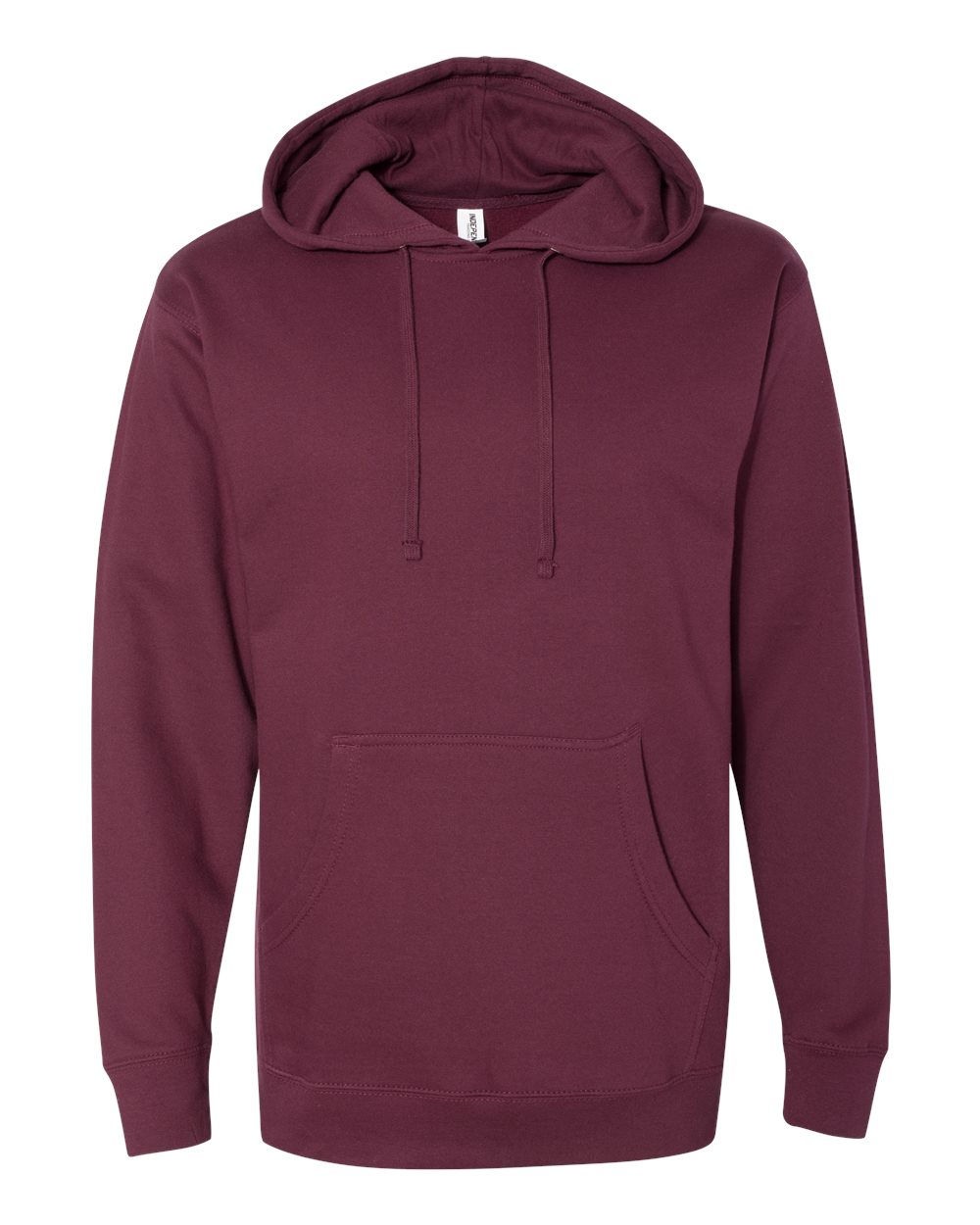 Unisex Midweight Hooded Sweatshirt - Front - B23676532 - Maroon