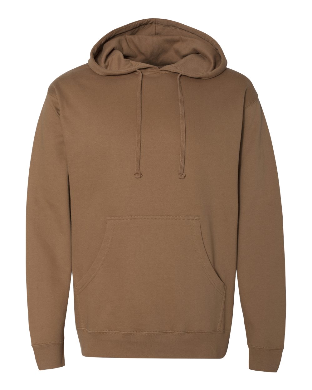 Unisex Midweight Hooded Sweatshirt - Front - B23676552 - Saddle