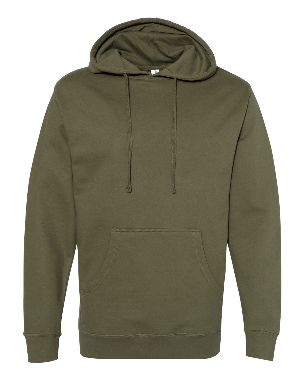 Unisex Midweight Hooded Sweatshirt - Front - B23676622 - Army
